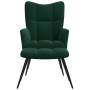 Sillón de relax con taburete terciopelo verde oscuro en Sillones | Comprar online en Foru.es