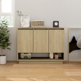 Aparador de madera contrachapada roble Sonoma 97x31x75 cm de vidaXL, Aparadores - Ref: Foro24-809533, Precio: 81,47 €, Descue...