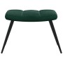Sillón de relax con taburete terciopelo verde oscuro en Sillones | Comprar online en Foru.es