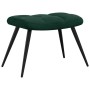 Sillón de relax con taburete terciopelo verde oscuro en Sillones | Comprar online en Foru.es