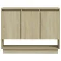 Aparador de madera contrachapada roble Sonoma 97x31x75 cm de vidaXL, Aparadores - Ref: Foro24-809533, Precio: 87,37 €, Descue...