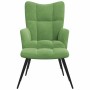 Sillón de relax con taburete terciopelo verde claro en Sillones | Comprar online en Foru.es