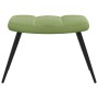 Sillón de relax con taburete terciopelo verde claro en Sillones | Comprar online en Foru.es