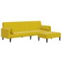 Sofá cama de 2 plazas con taburete terciopelo amarillo | Foro24.es | Tu tienda online para hogar, jardín y más Foro24.es