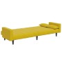 Sofá cama de 2 plazas con taburete terciopelo amarillo | Foro24.es | Tu tienda online para hogar, jardín y más Foro24.es