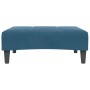 Sofá cama de 2 plazas con taburete terciopelo azul de , Sofás - Ref: Foro24-3258109, Precio: 298,53 €, Descuento: %