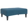 Sofá cama de 2 plazas con taburete terciopelo azul de , Sofás - Ref: Foro24-3258109, Precio: 298,53 €, Descuento: %