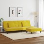 Sofá cama de 2 plazas con taburete terciopelo amarillo | Foro24.es | Tu tienda online para hogar, jardín y más Foro24.es