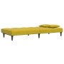 Sofá cama de 2 plazas con taburete terciopelo amarillo | Foro24.es | Tu tienda online para hogar, jardín y más Foro24.es