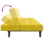 Sofá cama de 2 plazas con taburete terciopelo amarillo | Foro24.es | Tu tienda online para hogar, jardín y más Foro24.es