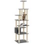 Rascador para gatos con postes de sisal gris oscuro 183 cm de vidaXL, Mobiliario para gatos - Ref: Foro24-171484, Precio: 84,...