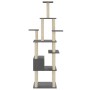 Rascador para gatos con postes de sisal gris oscuro 183 cm de vidaXL, Mobiliario para gatos - Ref: Foro24-171484, Precio: 84,...
