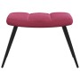 Sillón de relax con taburete terciopelo rojo tinto en Sillones | Comprar online en Foru.es