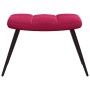 Sillón de relax con taburete terciopelo rojo tinto en Sillones | Comprar online en Foru.es