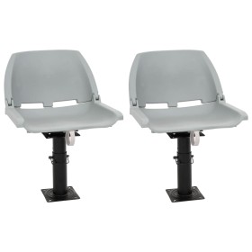 Asientos de barco con pedestal 2 uds altura ajustable 360° de , Embarcaciones - Ref: Foro24-3294950, Precio: 217,53 €, Descue...