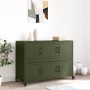Aparador de acero verde oliva 100,5x39x72 cm de , Aparadores - Ref: Foro24-846744, Precio: 172,00 €, Descuento: %