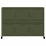 Aparador de acero verde oliva 100,5x39x72 cm de , Aparadores - Ref: Foro24-846744, Precio: 172,00 €, Descuento: %