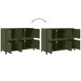 Aparador de acero verde oliva 100,5x39x72 cm de , Aparadores - Ref: Foro24-846744, Precio: 172,00 €, Descuento: %