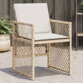 Comprar Sillas de jardín con cojines 4 uds ratán