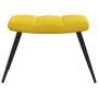 Sillón relajante con taburete de terciopelo amarillo mostaza en Sillones | Comprar online en Foru.es