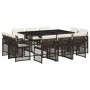 Set comedor de jardín 11 pzas y cojines ratán sintético marrón | Foro24.es | Tu tienda online para hogar, jardín y más Foro24.es