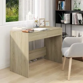 Escritorio de madera contrachapada roble Sonoma 101x50x76,5 cm de vidaXL, Escritorios - Ref: Foro24-809560, Precio: 81,89 €, ...