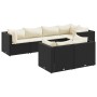 Set de muebles de jardín y cojines 7 pzas ratán sintético negro de , Conjuntos de jardín - Ref: Foro24-3308184, Precio: 695,0...