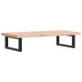 Estante de lavabo de pared de acero y madera maciza de haya de , Tocadores de baño - Ref: Foro24-3302353, Precio: 81,86 €, De...