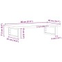 Estante de lavabo de pared de acero y madera maciza de haya de , Tocadores de baño - Ref: Foro24-3302353, Precio: 81,86 €, De...