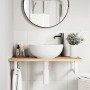 Estante de lavabo de pared acero y madera maciza de acacia de , Tocadores de baño - Ref: Foro24-3302668, Precio: 76,46 €, Des...