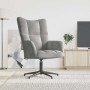 Sillón de relax de terciopelo gris claro en Sillones | Comprar online en Foru.es