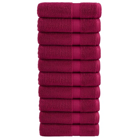 Toallas de mano SOLUND 10 unidades burdeos 50x100 cm 600 gsm de , Toallas - Ref: Foro24-137211, Precio: 73,22 €, Descuento: %