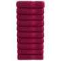 Toallas de mano SOLUND 10 unidades burdeos 50x100 cm 600 gsm de , Toallas - Ref: Foro24-137211, Precio: 73,22 €, Descuento: %