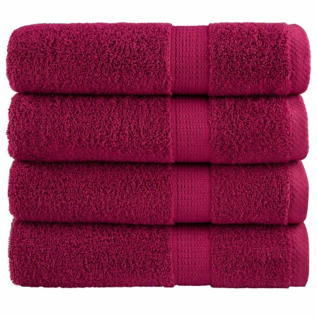 Toallas de ducha SOLUND 4 unidades burdeos 70x140 cm 600 gsm de , Toallas - Ref: Foro24-137213, Precio: 51,92 €, Descuento: %