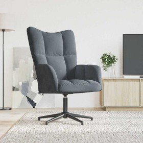 Sillón de relax de terciopelo gris oscuro en Sillones | Comprar online en Foru.es