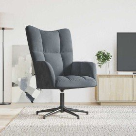 Sillón de relax de terciopelo gris oscuro en Sillones | Comprar online en Foru.es