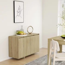 Sideboard aus Sonoma-Eichensperrholz, 120 x 41 x 75 cm von vidaXL, Sideboards - Ref: Foro24-809605, Preis: 139,30 €, Rabatt: %