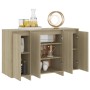 Aparador de madera contrachapada roble Sonoma 120x41x75 cm de vidaXL, Aparadores - Ref: Foro24-809605, Precio: 141,52 €, Desc...