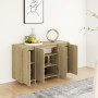 Aparador de madera contrachapada roble Sonoma 120x41x75 cm de vidaXL, Aparadores - Ref: Foro24-809605, Precio: 141,52 €, Desc...