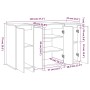 Aparador de madera contrachapada roble Sonoma 120x41x75 cm de vidaXL, Aparadores - Ref: Foro24-809605, Precio: 141,52 €, Desc...