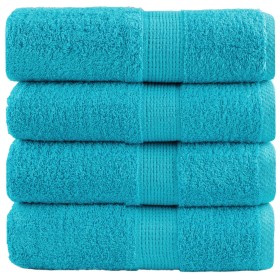 Toallas SOLUND 4 unidades turquesa 30x30 cm 600 gsm de , Toallas - Ref: Foro24-137444, Precio: 13,19 €, Descuento: -5%%