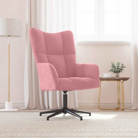 Sillón de relax de terciopelo rosa en Sillones | Comprar online en Foru.es