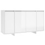 Aparador de madera contrachapada blanco brillante 135x41x75 cm de vidaXL, Aparadores - Ref: Foro24-809599, Precio: 180,06 €, ...
