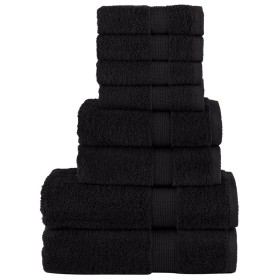 Juego de toallas premium SOLUND 8 unidades negro 600 gsm de , Toallas - Ref: Foro24-137548, Precio: 54,18 €, Descuento: -5%%