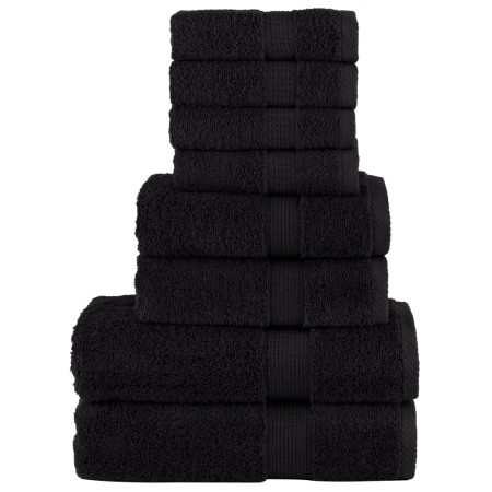 Juego de toallas premium SOLUND 8 unidades negro 600 gsm de , Toallas - Ref: Foro24-137548, Precio: 54,18 €, Descuento: -5%%