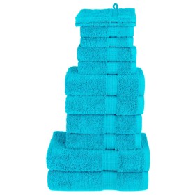 Juego de toallas premium SOLUND 12 unidades turquesa 600 gsm de , Toallas - Ref: Foro24-137583, Precio: 63,54 €, Descuento: %