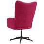 Sillón de relax de terciopelo rojo vino tinto en Sillones | Comprar online en Foru.es