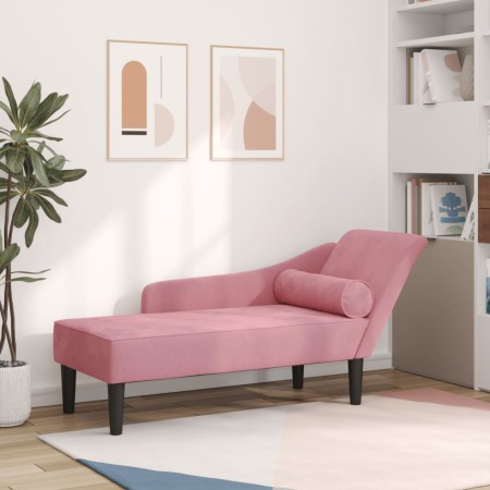 Sofá diván con cojines terciopelo rosa de , Divanes - Ref: Foro24-4007591, Precio: 165,21 €, Descuento: %
