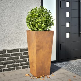Jardinera de acero oxidado 35x35x75 cm de , Maceteros y jardineras - Ref: Foro24-851092, Precio: 57,93 €, Descuento: %
