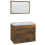 Set de muebles de baño madera contrachapada color roble ahumado de , Muebles de baño - Ref: Foro24-3152873, Precio: 191,70 €,...